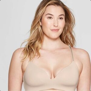 Auden Seamless Beige Wireless Bra